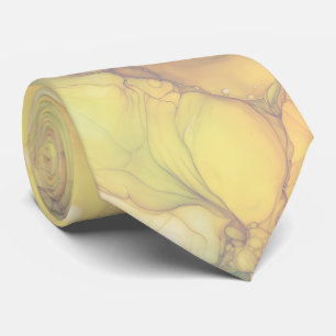 Cravate Whispers of Silk DreamOrganic Formes en Jaune