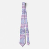 Cravate Whispers of Silk : Dreamy Pastel Waves Pink Blue (Devant)