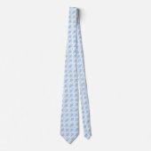 Cravate White and light blue pattern neck tie (Devant)