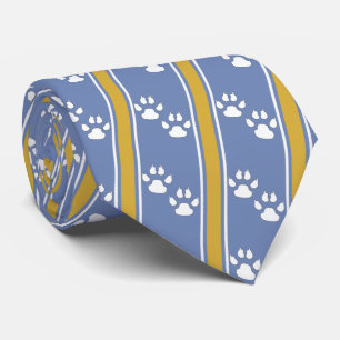 Cravate White Animal Paw Claw Prints Team Sports Necktie