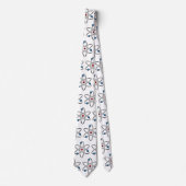 Cravate White Atom Molecule Motif Enseignant Science (Devant)
