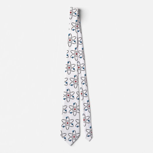 Cravate White Atom Molecule Motif Enseignant Science (Devant)