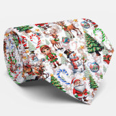 Cravate White Background Christmas Decorative Pattern
