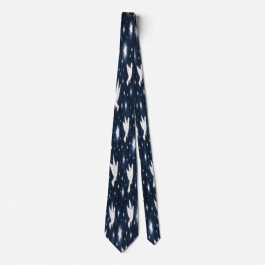 Cravate White Doves and Stars Tie (Devant)