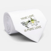 Cravate White Easter Lilies : True Love is Pure Love (Roulé)