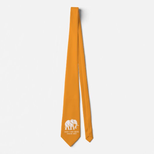 Cravate White Elephant Gag Gift (Devant)
