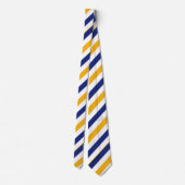Cravate White Gold and Blue Regimental Stripe Tie (Dos)