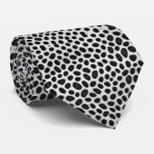 Cravate White Leopard Elegant Moderne Collection Luxe (Roulé)