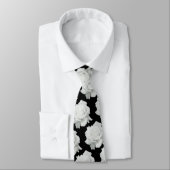 Cravate White Rose Petals Necktie (Attaché)