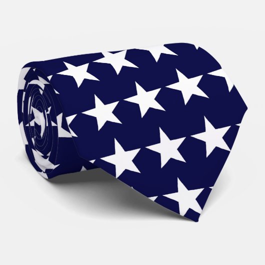 Cravate White Stars (Roulé)