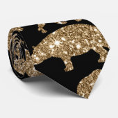 Cravate Wild Animals Safari Elegant Golden Glitter Sparkle (Roulé)