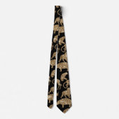 Cravate Wild Animals Safari Elegant Golden Glitter Sparkle (Dos)