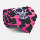 Cravate Wild Me Tiger noir et rose (Roulé)