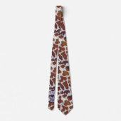 Cravate Wild me Vache Brown et blanche Impression (Dos)