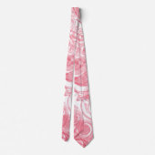 Cravate Wild Red White Spiral Abstrait Business (Dos)