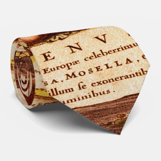 Cravate Willem Janszoon Blaeu Ancienne carte allemande (Roulé)