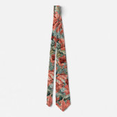 Cravate William Morris Acanthe Rouille Rouge Sauge Vert (Dos)