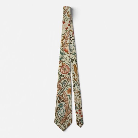 Cravate William Morris Acanthus Broderie Motif Floral (Devant)