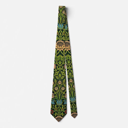 Cravate William Morris - Ancolie, vert foncé, Case-Mate (Devant)