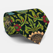 Cravate William Morris - Ancolie, vert foncé, Case-Mate (Roulé)