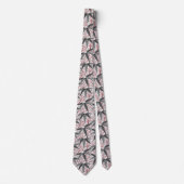 Cravate William Morris Bamboo Imprimer, gris et blanc (Devant)