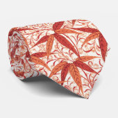 Cravate William Morris Bamboo Print, Mandarin Orange (Roulé)