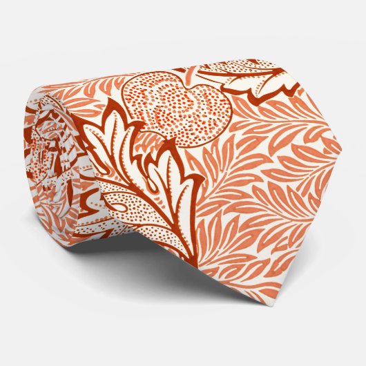Cravate William Morris Botanical Apple Design (Roulé)