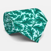 Cravate William Morris Chêne Feuilles, Turquoise & Aqua (Roulé)