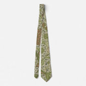 Cravate William Morris Cray Fleur de Sage Floral Botanique (Dos)
