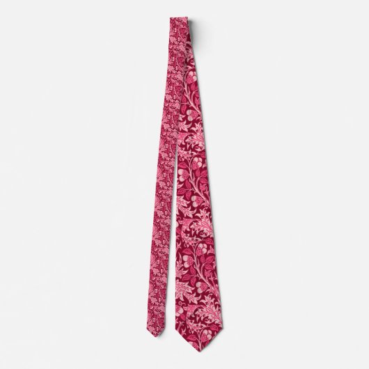 Cravate William Morris Damask, Fuchsia Pink (Dos)