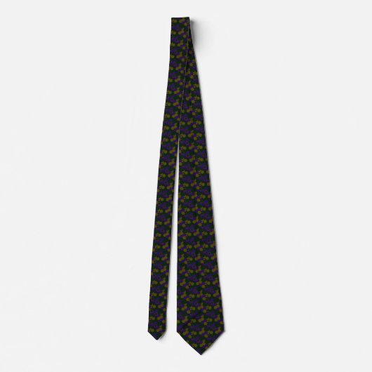 Cravate William Morris Dark Hex Mesh Satin Necktie (Dos)