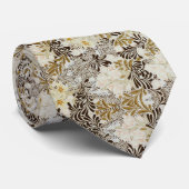 Cravate William * Morris Floral Gold Cream (Roulé)
