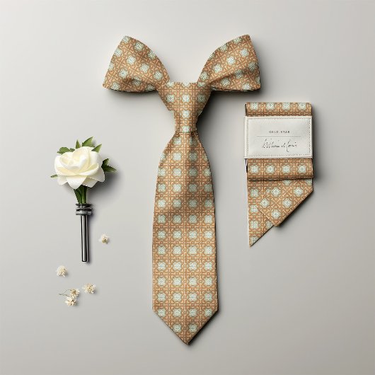 Cravate William Morris Floral Golden Star Hommes