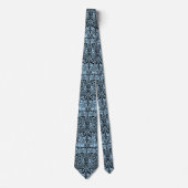 Cravate William Morris Frère Lapin Bleu Clair Noir (Devant)