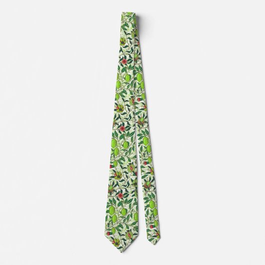 Cravate William Morris Fruit exotique, Vert citron vert (Devant)