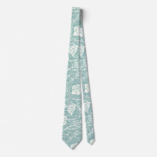 Cravate William Morris Grape Motif Turquoise Turquoise