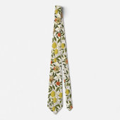Cravate William Morris Grenade Citron Fruits Jaunes (Devant)