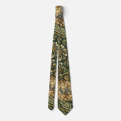 Cravate William Morris Honeysuckle Vert Floral (Dos)