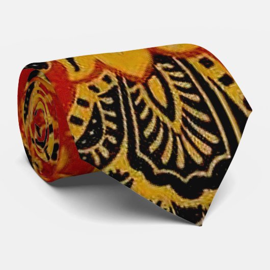 Cravate William Morris Inde Floral rouge (Roulé)