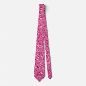 Cravate William Morris Indian, Deep Fuchsia Pink (Devant)