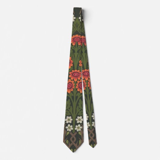 Cravate William Morris Jardin Fleur de Blackthorn Classiqu (Devant)