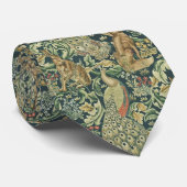 Cravate William Morris "La Forêt" Faune (Roulé)