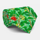 Cravate William Morris Lychee Motif d'arbre, vert clair (Roulé)