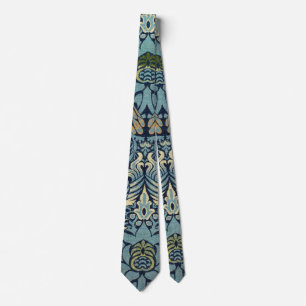 Cravate William Morris Paon et Dragon Tissé
