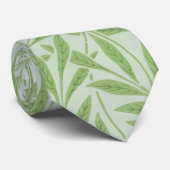 Cravate William Morris Saule Fleur Classique Vert (Roulé)
