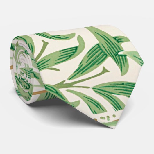 Cravate William Morris. Saumon. Papier Mousseline (Roulé)