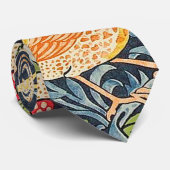 Cravate William Morris Strawberry Thief Motif floral (Roulé)