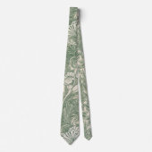 Cravate william morris tulip papier peint textile vert (Devant)