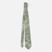 Cravate william morris tulip papier peint textile vert (Dos)