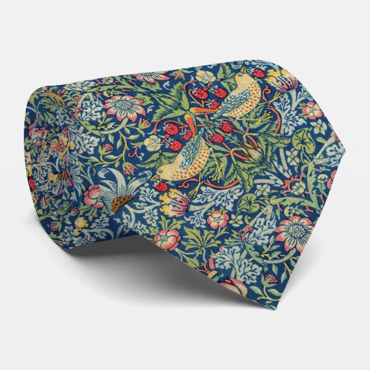 Cravate William Morris - Voleur de fraises (Roulé)
